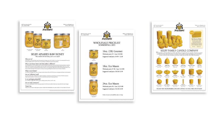 Selby Sales Sheets