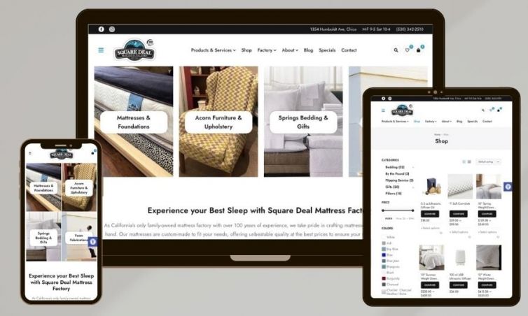 Square Deal Mattress Website